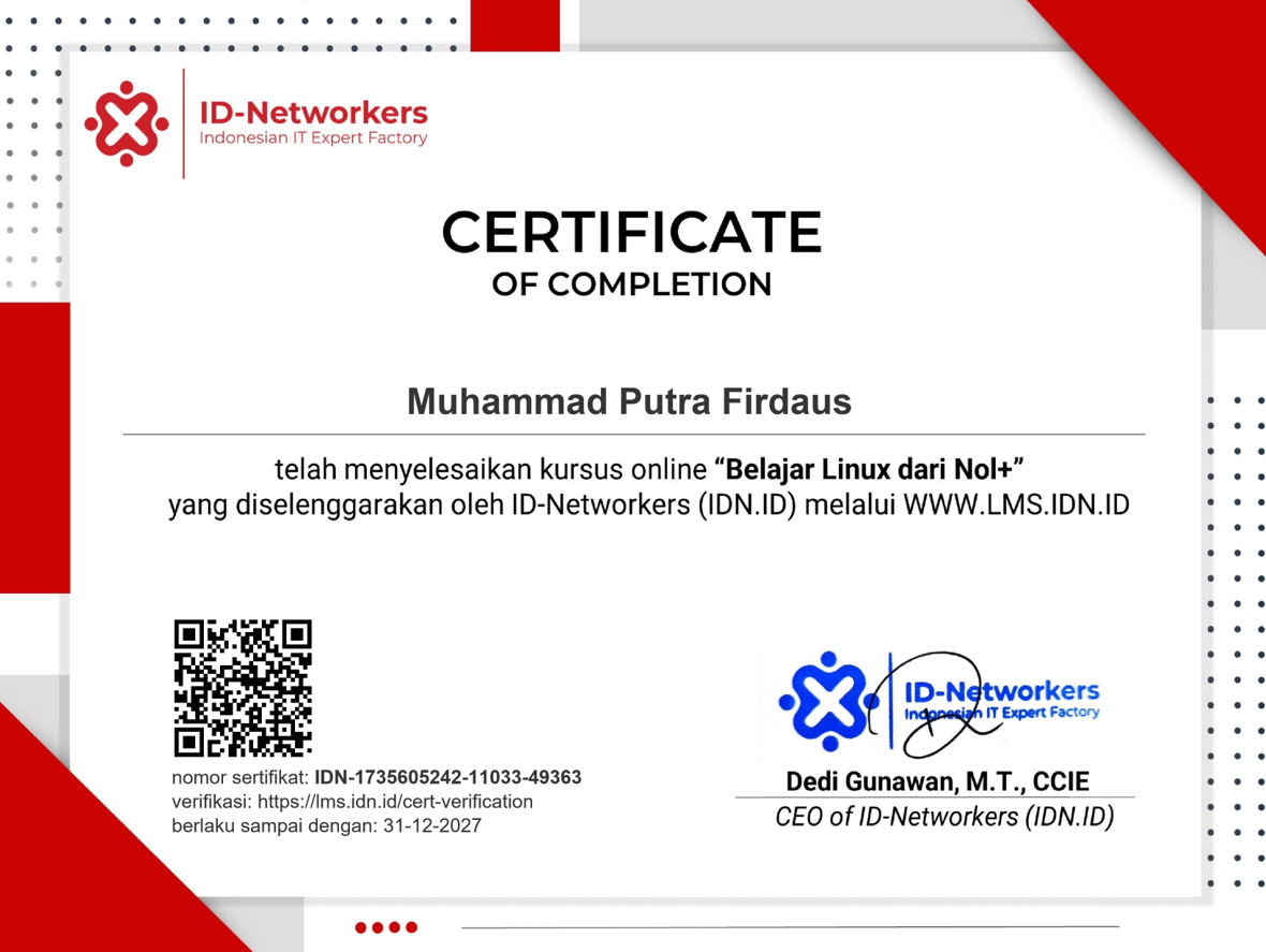 Network Fundamental Certificate